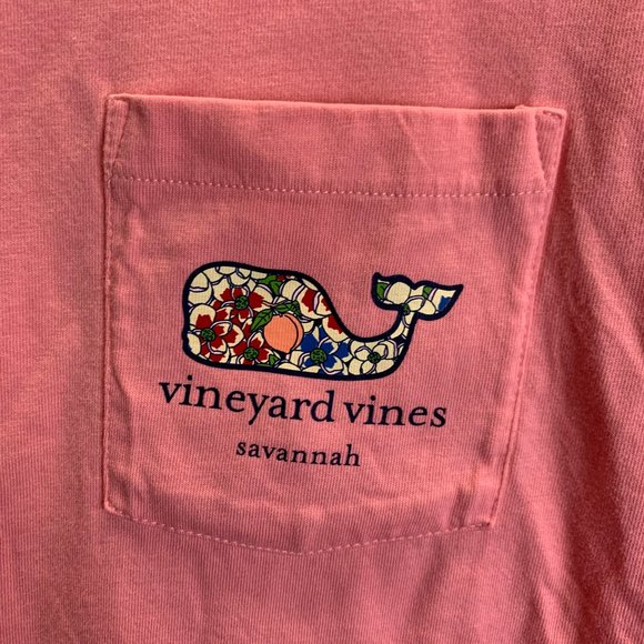 Vineyard Vines Savannah Pink Tshirt Size X Small - Picture 4 of 6